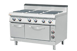 Electric 6 Hot-plate Cooker With Oven & Cabinet