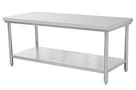 stainless steel table two layer 